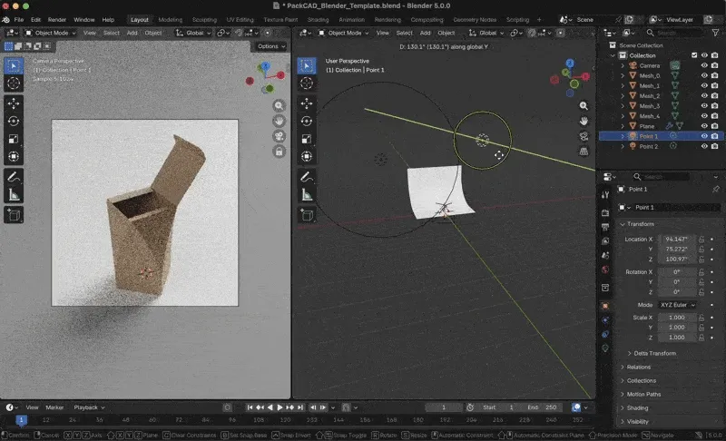 Point light position
