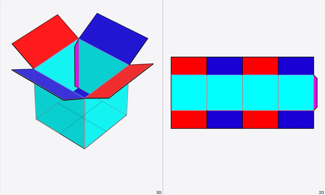 Glue tab on inside of box