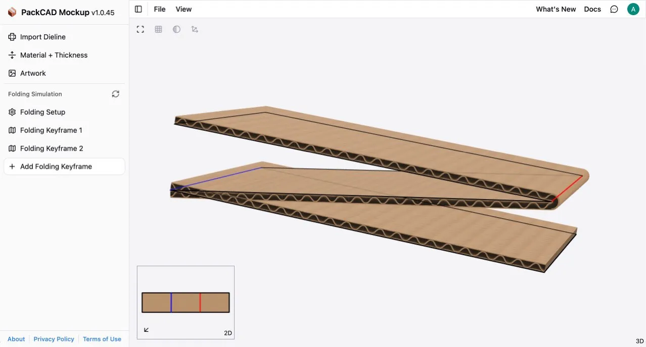 S shape partially folded